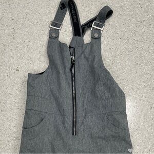 Gray Obermeyer Girls Bib Overalls with Zipper